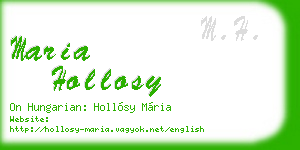 maria hollosy business card